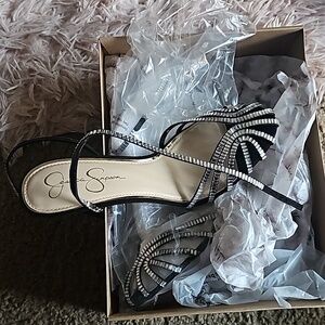 Jessica Simpson sparkly strappy heels